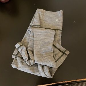 Green stripe align Lululemon leggings